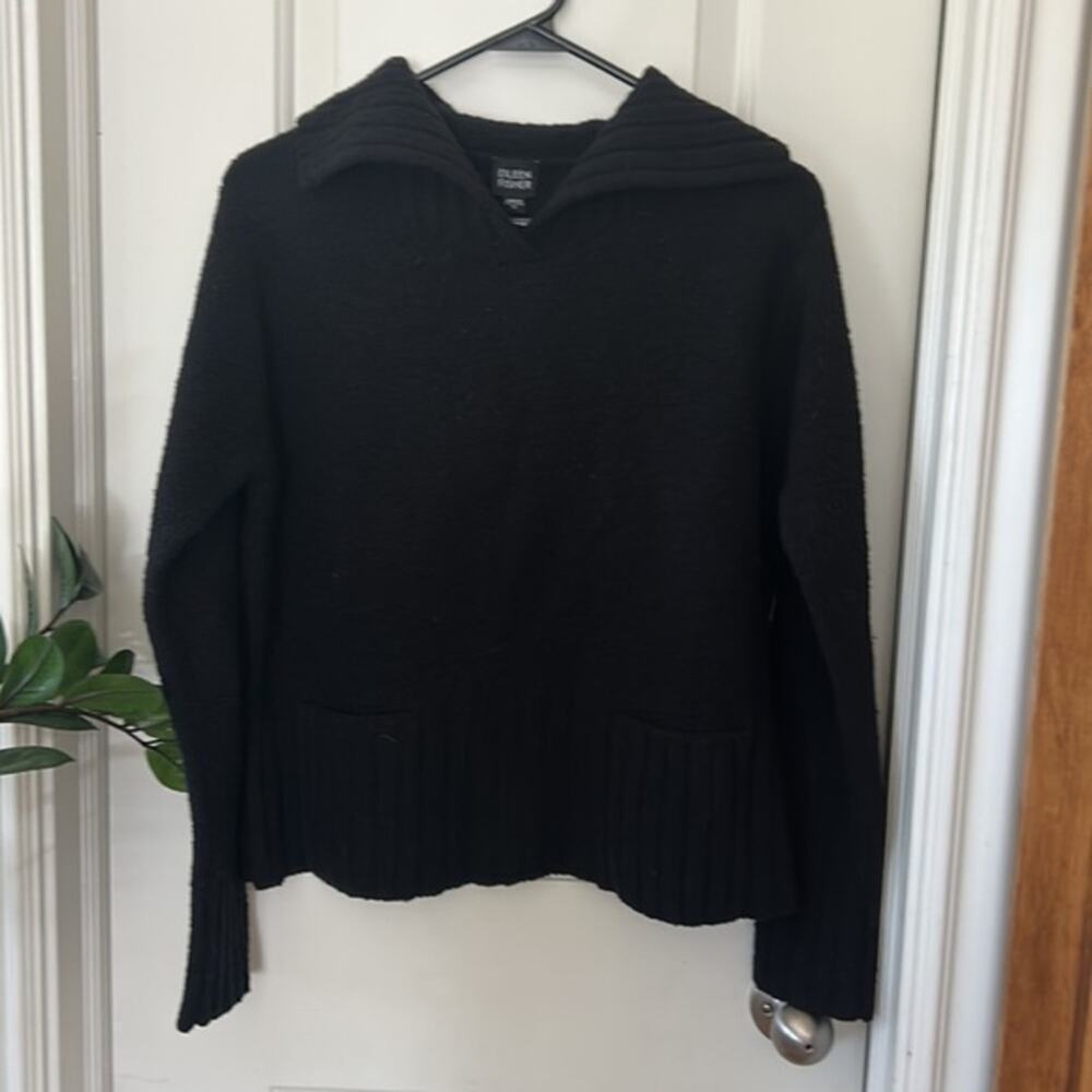 Eileen Fisher Pullover Collared 90%Wool Blend Sweater. Size M — image 2 of 8